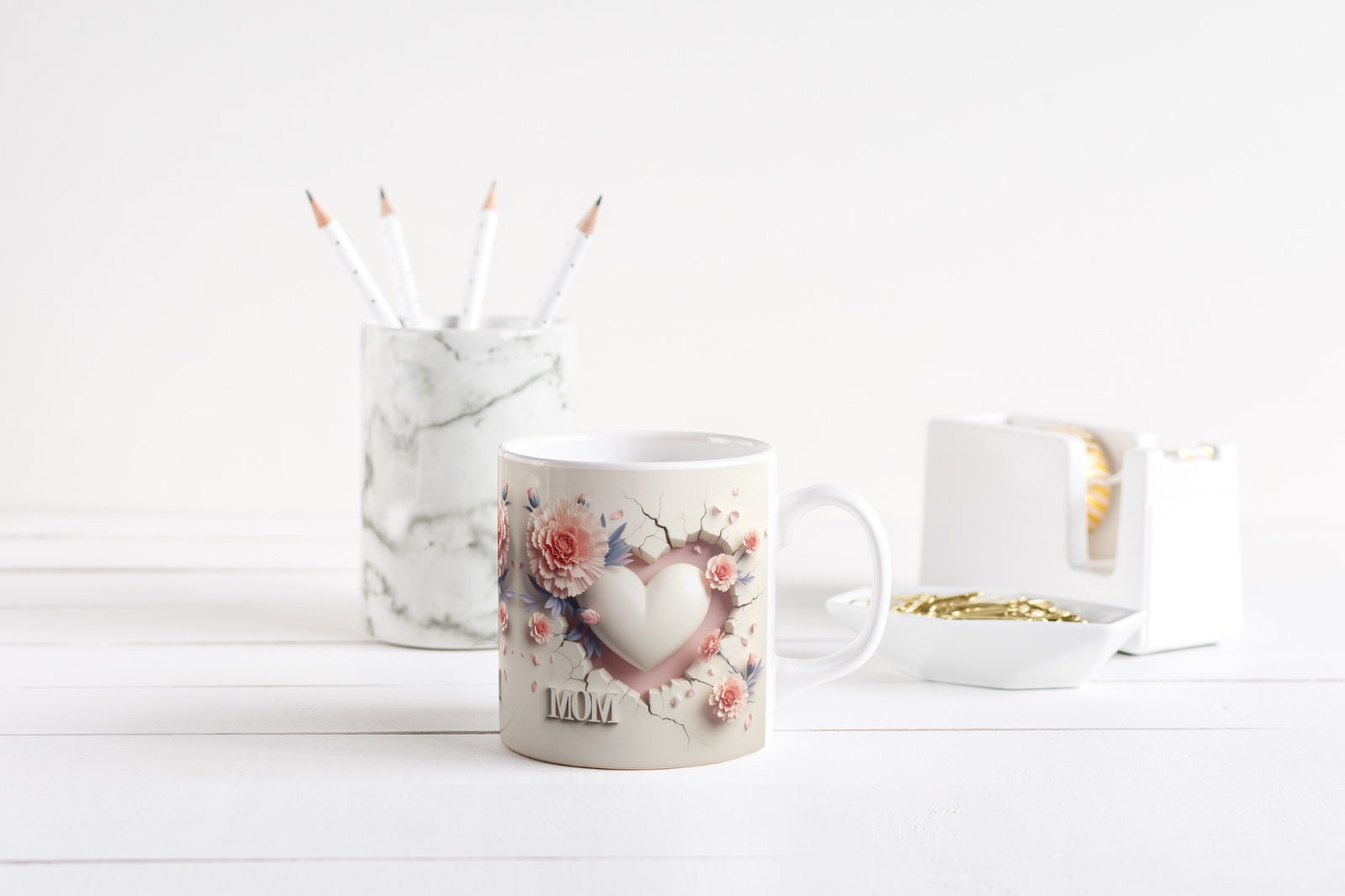 Mug Romantic Heart Mom