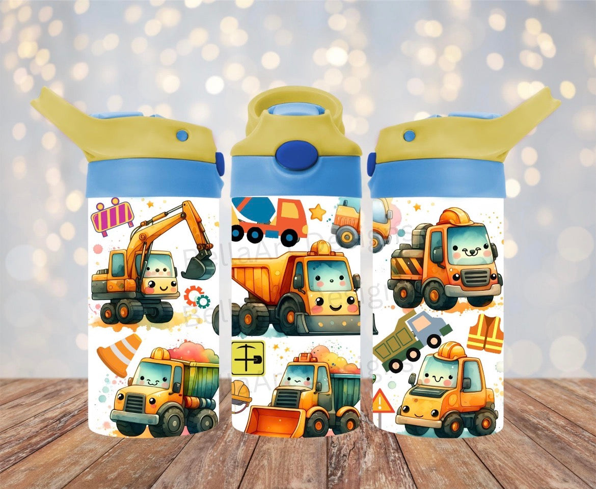12 oz Kids’ Thermos – Talking Construction Trucks