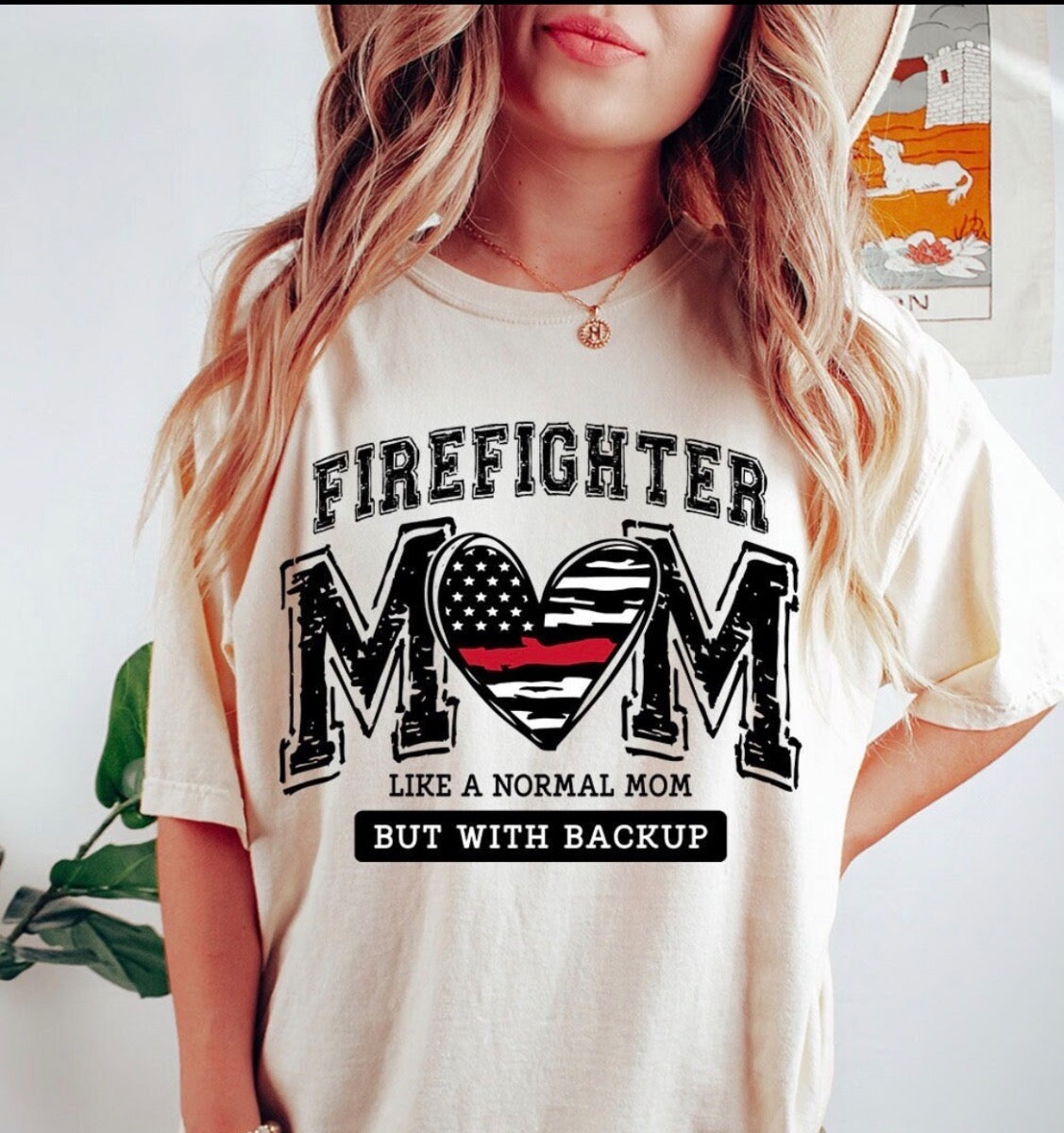 Proud Firefighter Mom T-Shirt