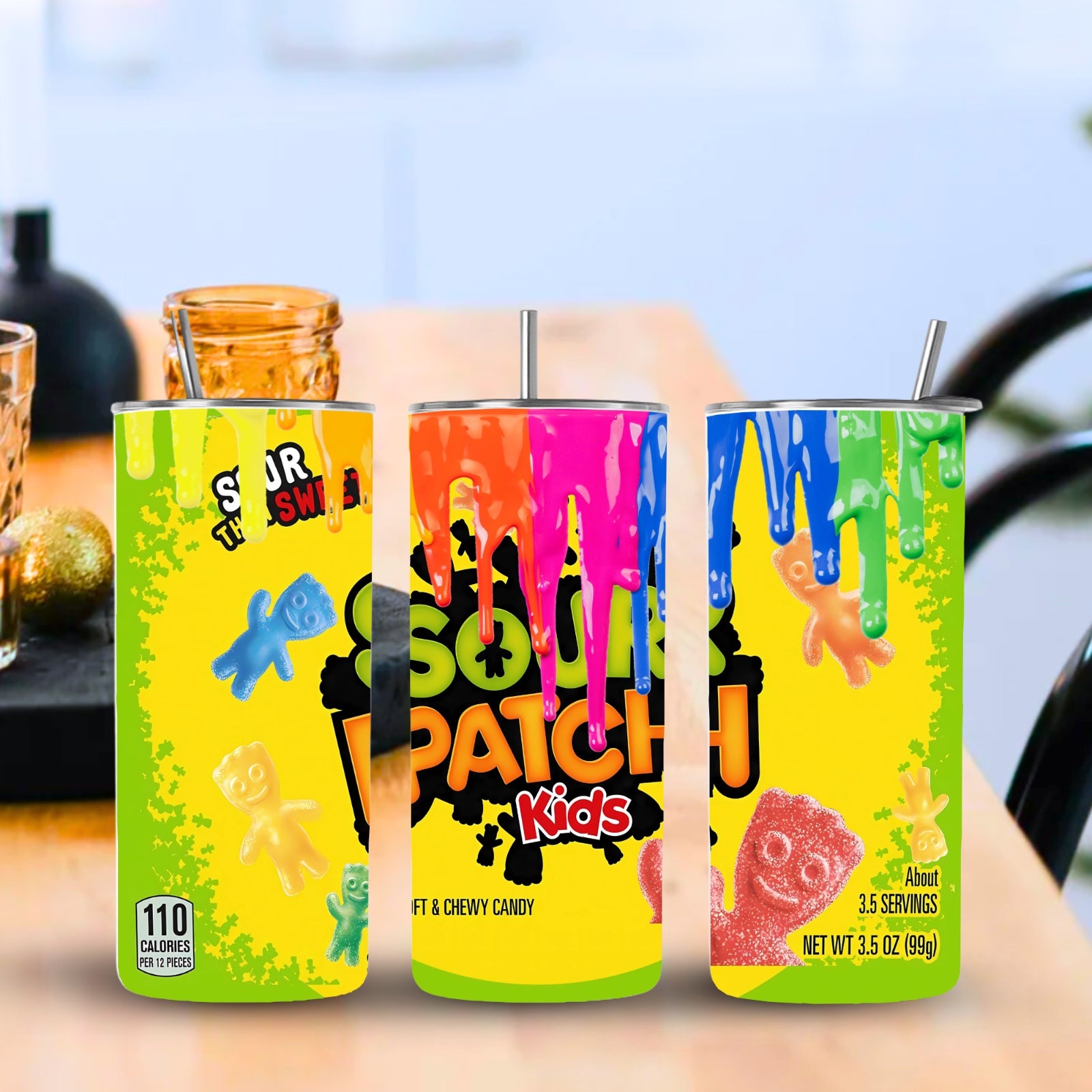 Tumbler 20 oz Sour Candy Colorful