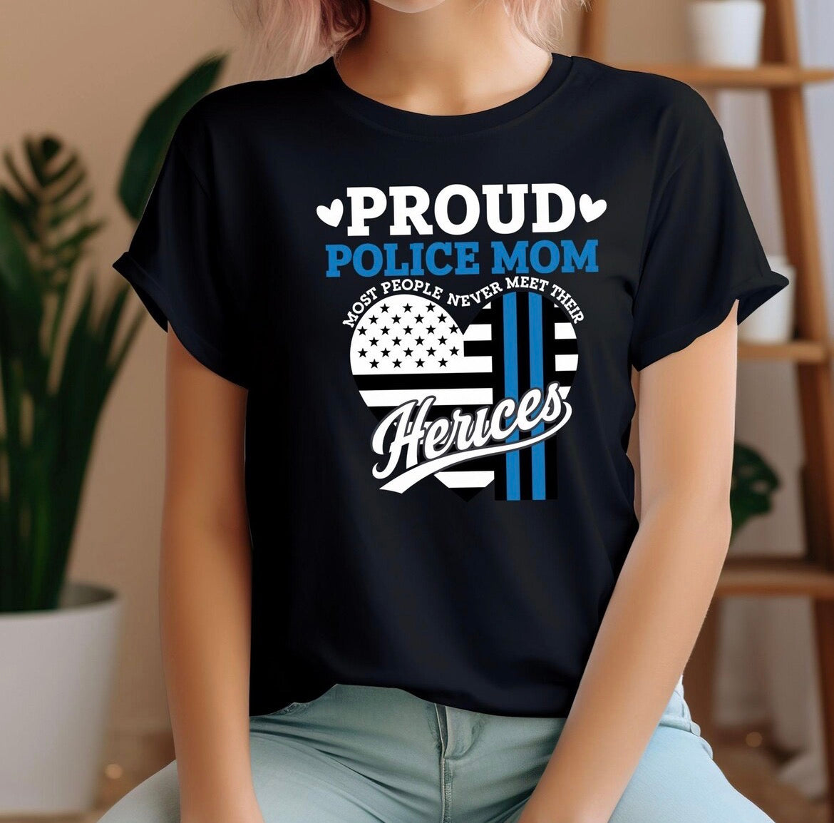 Proud Police Mom T-Shirt