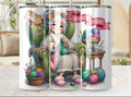 20 oz Grandma Knitting Tumbler – Cozy Crocheting Design on Sofa – Stainless Steel Travel Cup