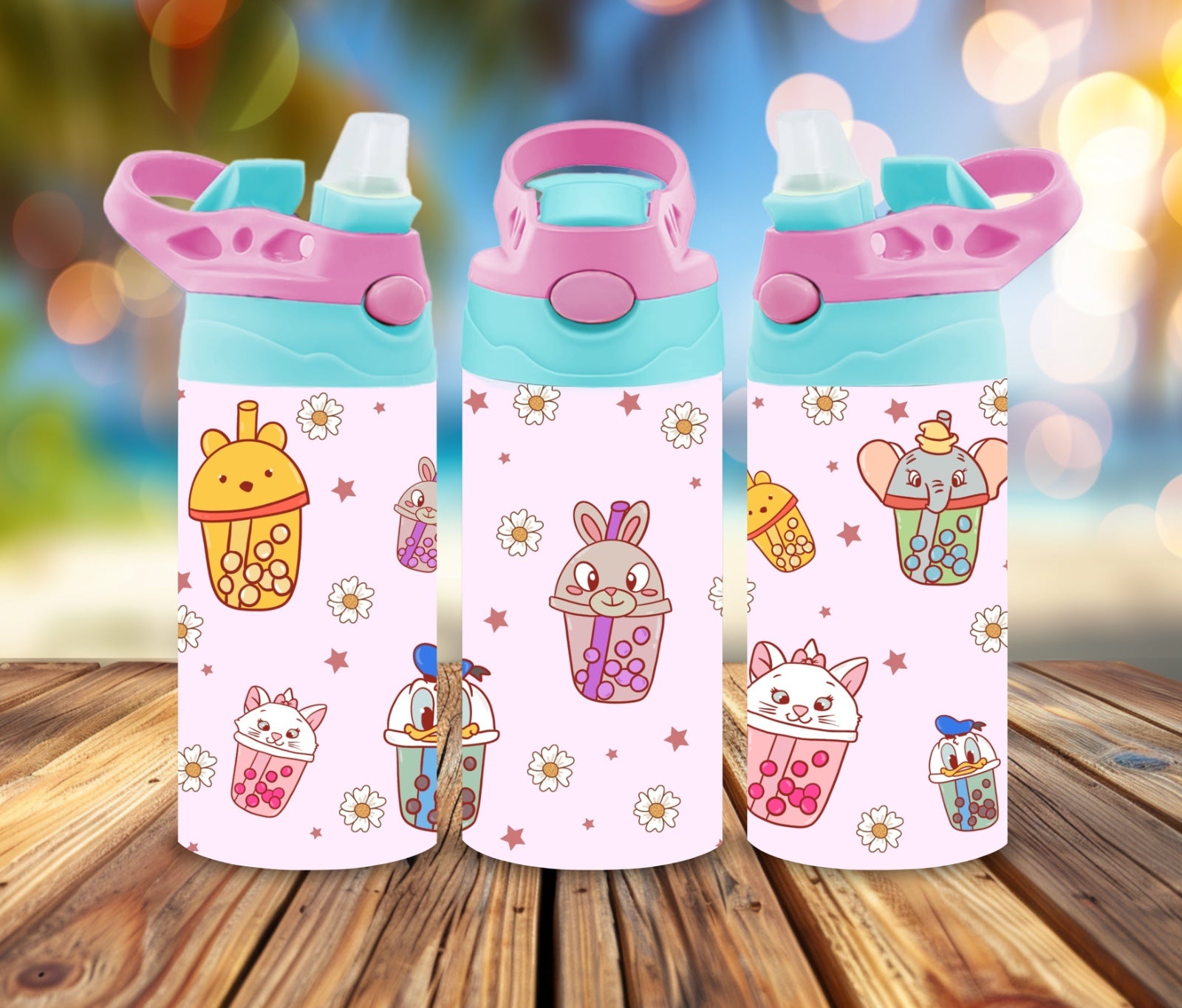 12oz Water Bottle Boba Tea fun