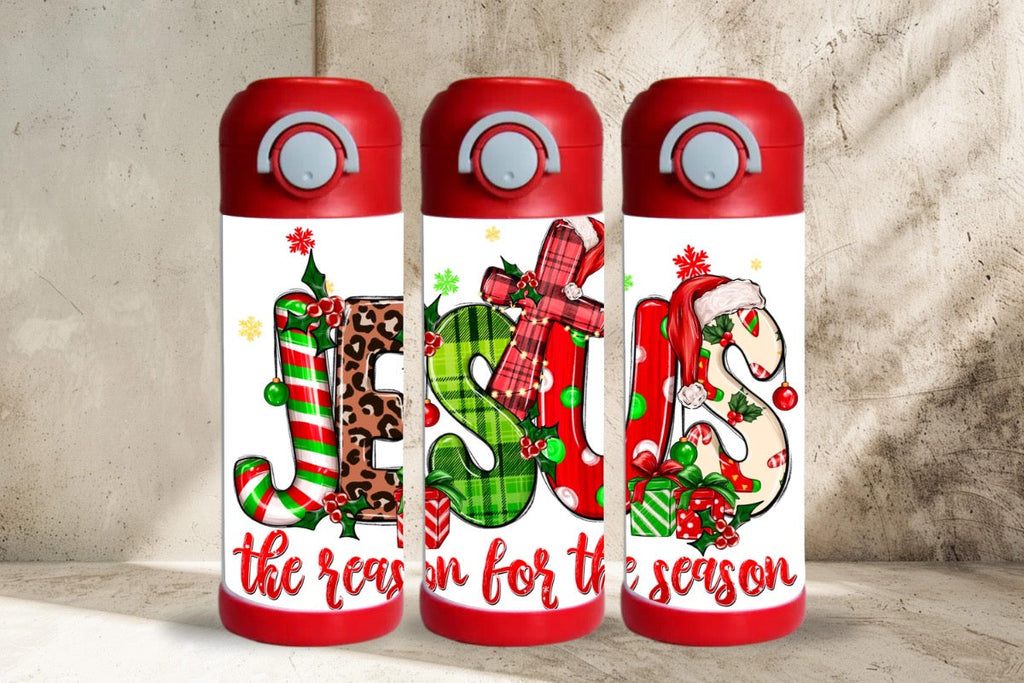 15oz Kids Water Bottle – Jesus Is the Reason Design