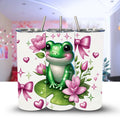 Tumbler 20 oz Frog With Bows