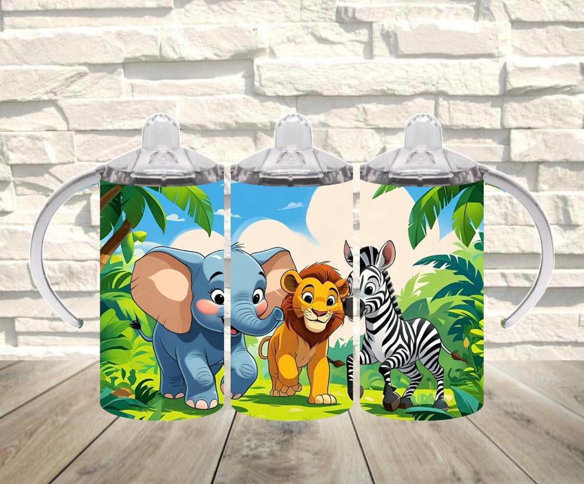 12 oz Baby Sippy Cup – Jungle Friends