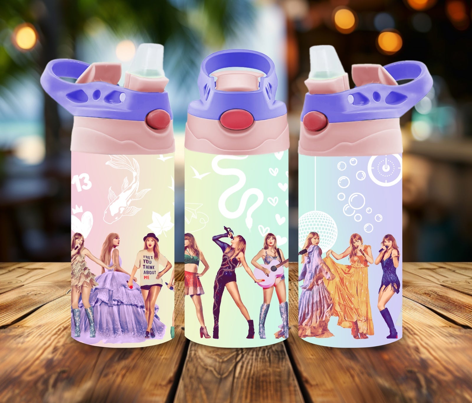 12 oz Water Bottle Pop Star Inspired