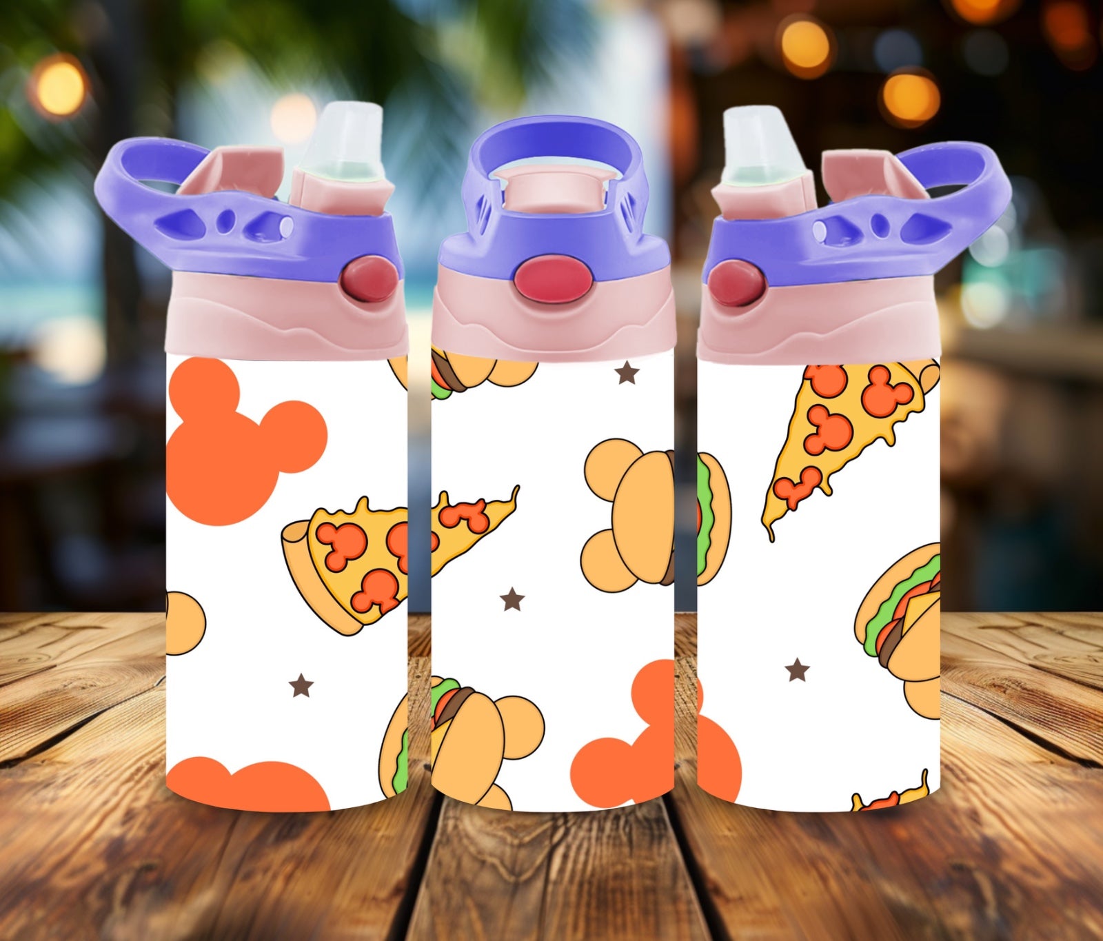 12oz Water Bottle Fun Food