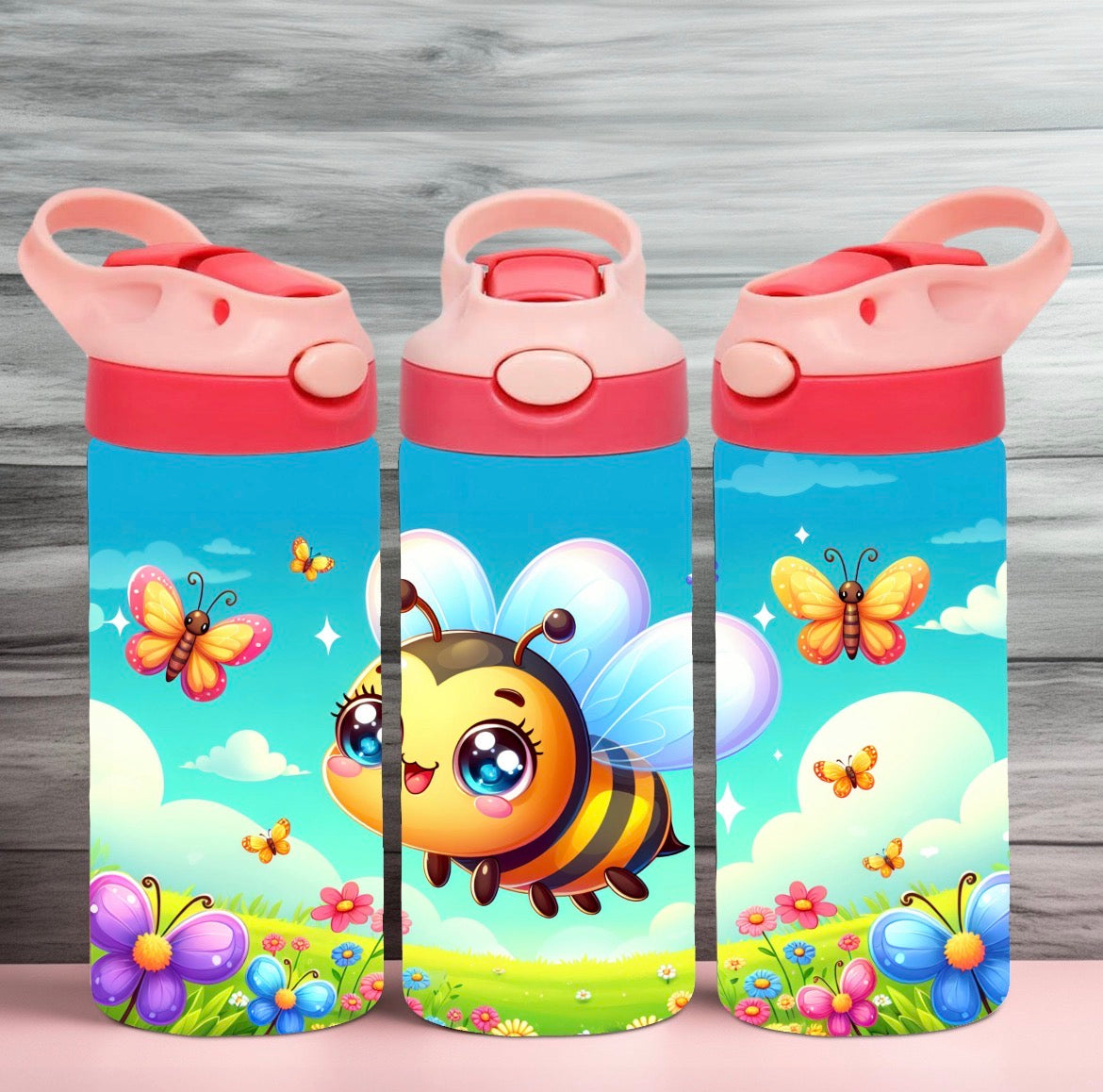 12 oz Kids’ Thermos – Happy Flying Bee