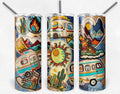 20 oz Camping Adventure Tumbler-Van Mountains & Outdoor Gear Design-Stainless Steel Travel Cup