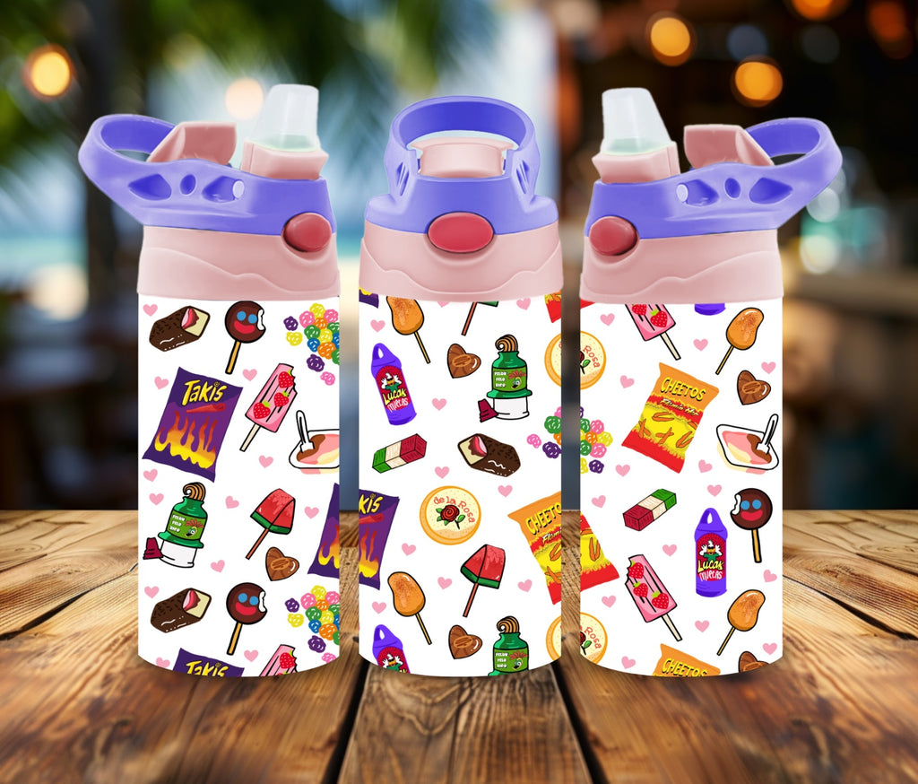 12oz Water Bottle Mexican Candies
