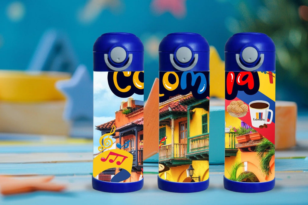 15oz Kids Water Bottle – Colombia Design